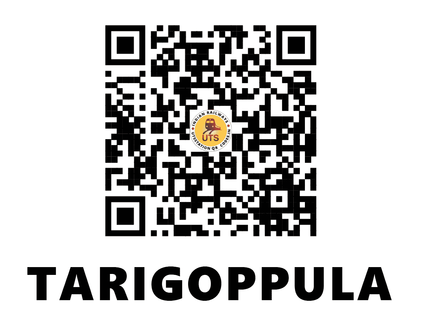 UTS QR Code for TARIGOPPULA - TGU - SC (ANDHRA PRADESH)